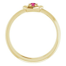 Load image into Gallery viewer, 14K Yellow 3 mm Round January Youth Star Birthstone Ring
