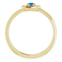 Load image into Gallery viewer, 14K Yellow 3 mm Round September Youth Star Birthstone Ring
