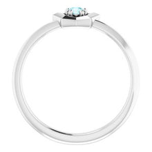 Load image into Gallery viewer, Sterling Silver 3 mm Round December Youth Star Birthstone Ring
