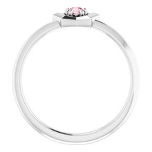 Load image into Gallery viewer, Sterling Silver 3 mm Round October Youth Star Birthstone Ring
