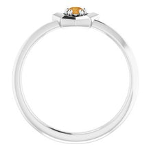Load image into Gallery viewer, Sterling Silver 3 mm Round November Youth Star Birthstone Ring
