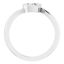 Charger l'image dans la galerie, Sterling Silver 2.5 mm Round Cubic Zirconia Heart Ring Size 6
