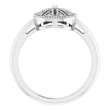 Charger l'image dans la galerie, Sterling Silver .04 CTW Diamond Ring Size 6
