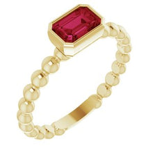 Load image into Gallery viewer, 14K Yellow Ruby Stackable Family Ring
