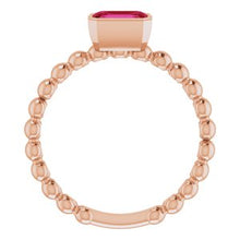 Charger l&#39;image dans la galerie, Bague de famille empilable rubis rose 14K
