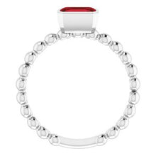 Charger l'image dans la galerie, Sterling Silver Mozambique Garnet Stackable Family Ring
