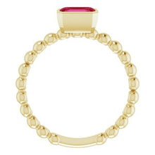 Load image into Gallery viewer, 14K Yellow Ruby Stackable Family Ring

