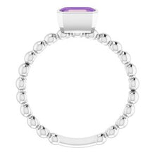 Charger l'image dans la galerie, Sterling Silver Amethyst Stackable Family Ring
