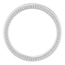 Charger l&#39;image dans la galerie, Sterling Silver 3 mm Wheat Pattern Band Size 7
