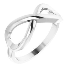 Charger l'image dans la galerie, Sterling Silver Infinity-Inspired Ring Size 7
