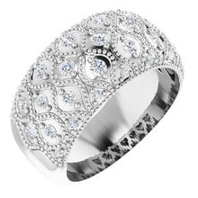 Load image into Gallery viewer, Sterling Silver Cubic Zirconia Anniversary Band Size 6
