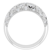 Load image into Gallery viewer, Sterling Silver Cubic Zirconia Anniversary Band Size 6
