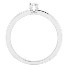 Load image into Gallery viewer, Sterling Silver 3.5 mm Round Cubic Zirconia Solitaire Ring Size 7
