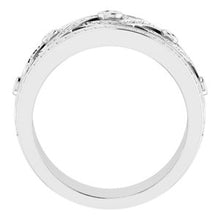 Charger l&#39;image dans la galerie, 14K Blanc 5/8 CTW Diamant ajouré d&#39;inspiration infini bande
