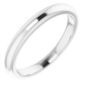 Sterling Silver Band for 12x10 mm Oval Ring