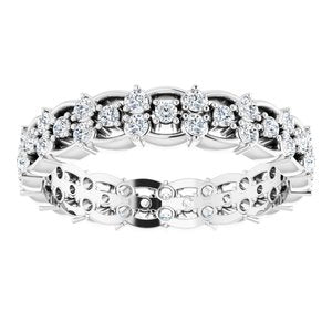 14K White 5/8 CTW Diamond Eternity Band Taille 7