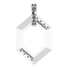 Load image into Gallery viewer, Sterling Silver 2-Stone Groups Family 16-18&quot; Necklace Mounting

