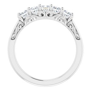 Platinum 3/4 CTW Diamond Anniversary Band