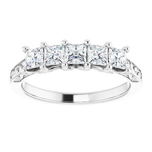Platinum 3/4 CTW Diamond Anniversary Band