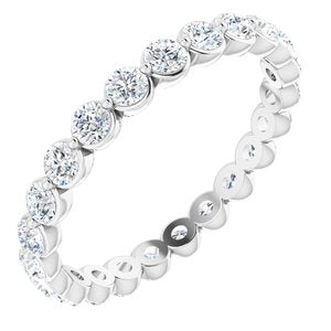 14K White 1 3/8 CTW Diamond Eternity Band Taille 8