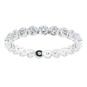 14K White 1 3/8 CTW Diamond Eternity Band Taille 8