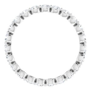 14K White 1 3/8 CTW Diamond Eternity Band Taille 8