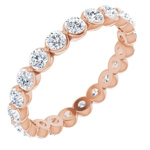 14K Rose 1 1/4 CTW Diamond Eternity Band Size 5.5
