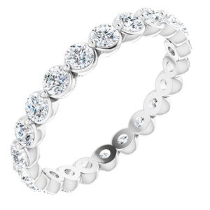 14K White 1 1/3 CTW Diamond Eternity Band Taille 7,5