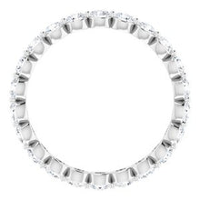 Charger l&#39;image dans la galerie, 14K White 1 1/3 CTW Diamond Eternity Band Taille 6.5
