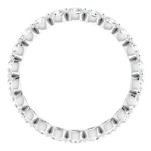 14K White 1 1/3 CTW Diamond Eternity Band Taille 6.5