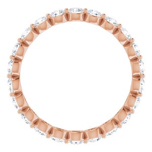 14K Rose 1 1/3 CTW Diamond Eternity Band Taille 6.5