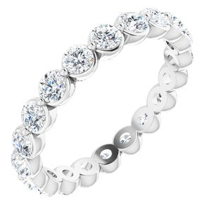 Platinum 1 1/5 CTW Diamond Eternity Band Size 4.5