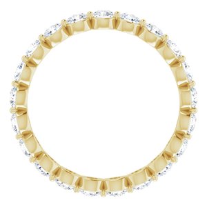 14K Yellow 1 1/4 CTW Diamond Eternity Band Size 5.5