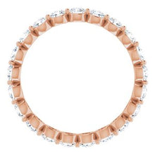 Load image into Gallery viewer, 14K Rose 1 1/4 CTW Diamond Eternity Band Size 5.5
