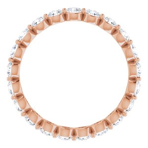 14K Rose 1 1/4 CTW Diamond Eternity Band Size 5.5