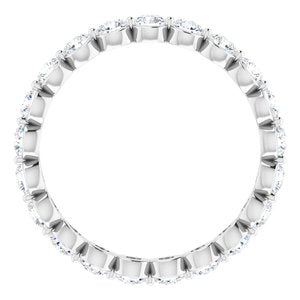 14K White 1 1/4 CTW Diamond Eternity Band Size 5.5
