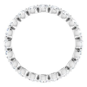 Platinum 1 1/5 CTW Diamond Eternity Band Size 4.5
