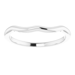 Sterling Silver Band for 7x5 mm Emerald Ring
