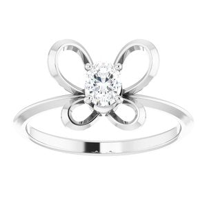 Youth Butterfly Birthstone Ring   