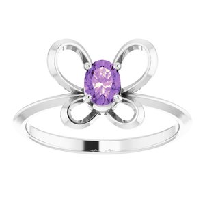 Youth Butterfly Birthstone Ring   