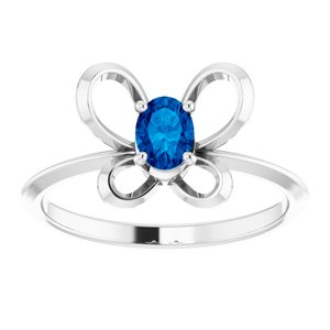 Youth Butterfly Birthstone Ring   