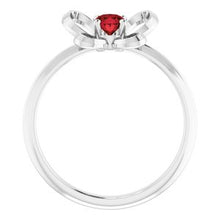 Charger l'image dans la galerie, Sterling Silver 4x3 mm Oval January Youth Butterfly Birthstone Ring
