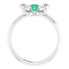 Charger l&#39;image dans la galerie, Sterling Silver 4x3 mm Oval May Youth Butterfly Birthstone Ring
