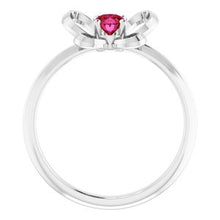 Charger l'image dans la galerie, Sterling Silver 4x3 mm Oval July Youth Butterfly Birthstone Ring
