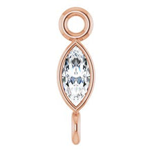 Load image into Gallery viewer, 14K Rose .04 CTW Diamond Marquise Micro Bezel Link
