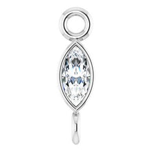 Load image into Gallery viewer, 14K White .04 CTW Diamond Marquise Micro Bezel Link

