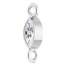 Load image into Gallery viewer, 14K White .04 CTW Diamond Marquise Micro Bezel Link
