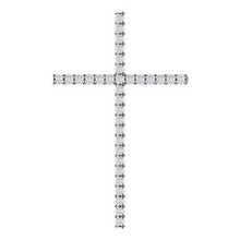 Load image into Gallery viewer, 14K White 1 CTW Diamond Cross Pendant
