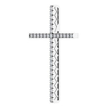 Load image into Gallery viewer, 14K White 1 CTW Diamond Cross Pendant
