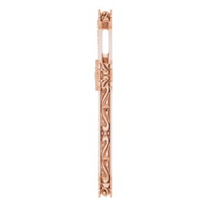 14K Rose 1 CTW Diamond Cross Pendant